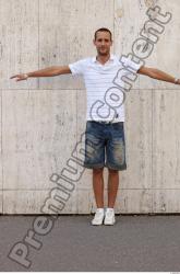 Whole Body Man T poses White Casual Slim