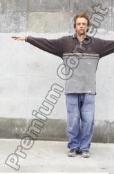 Whole Body Head Man T poses Uniform Slim Street photo references
