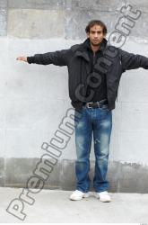 Calf Whole Body Head Man T poses Casual Uniform Slim Street photo references