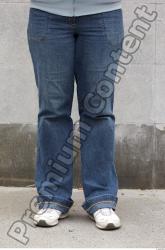 Leg Woman Uniform Jeans Slim Street photo references