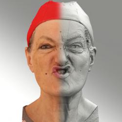 Head Woman White Average 3D Scans