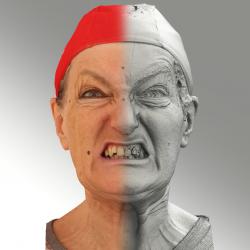 Head Woman White Average 3D Scans