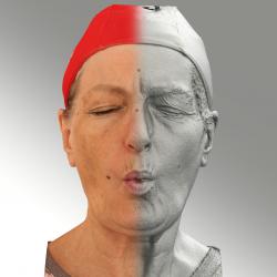 Raw 3D head scan of emotions and phonemes - Drahomira