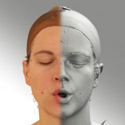 Raw 3D head scan of emotions and phonemes - Mariana