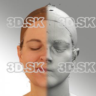 3D head scan of sneer emotion right - Mariana