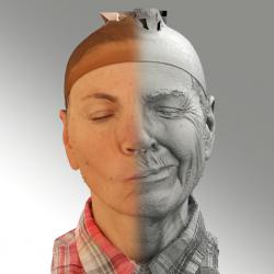 Head Emotions Woman White Slim 3D Phonemes And Emotions