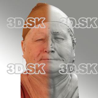 3D head scan of sneer emotion right - Lada