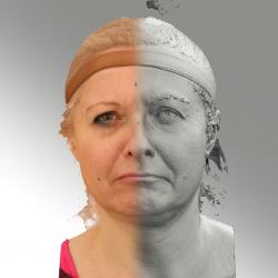 Head Emotions Woman White Average 3D Scans