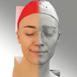 Head Emotions Woman White Slim 3D Phonemes And Emotions