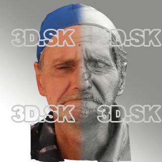 3D head scan of angry emotion - Richard