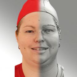 Head Emotions Woman White Overweight 3D Phonemes And Emotions