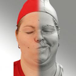 Head Emotions Woman White Overweight 3D Phonemes And Emotions