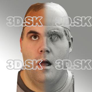 3D head scan of looking up emotion - Martin