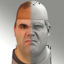 Head Emotions Man White Overweight 3D Phonemes And Emotions