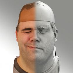 Head Emotions Man White Overweight 3D Phonemes And Emotions