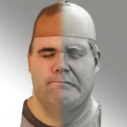 Head Emotions Man White Overweight 3D Phonemes And Emotions