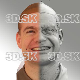 3D head scan of smiling emotion - Petr