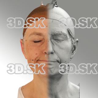 3D head scan of sneer emotion right - Eva