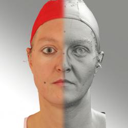 Head Emotions Woman White Average 3D Scans