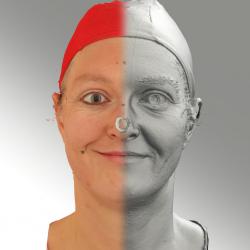 Head Emotions Woman White Average 3D Scans