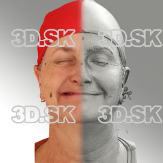 3D head scan of sneer emotion right - Jana