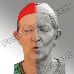 Head Phonemes Woman White Slim 3D Phonemes And Emotions