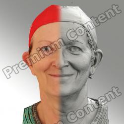 Head Emotions Woman White Slim 3D Phonemes And Emotions