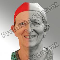 Head Emotions Woman White Slim 3D Phonemes And Emotions