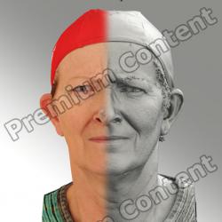 Head Emotions Woman White Slim 3D Phonemes And Emotions