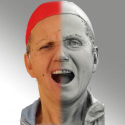 Head Woman White Slim 3D Scans