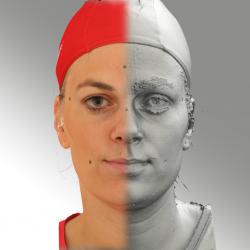 Head Woman White Average 3D Scans