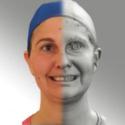 Head Woman White Average 3D Scans