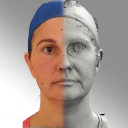 Head Woman White Average 3D Scans