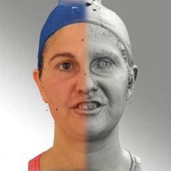 Head Woman White Average 3D Scans