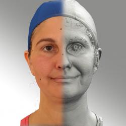 Head Woman White Average 3D Scans