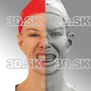 3D head scan of Lips Open Teeth - Bolard