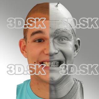 head scan of smiling emotion - Jakub 04
