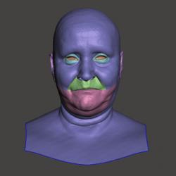 Retopologized 3D Head scan of Blanka2 SubDivision