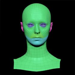 Retopologized 3D Head scan of Isabella de Laa SubDivision