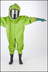  Sam Atkins Fireman in Protective Chemo Suit 